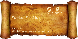 Furka Etelka névjegykártya